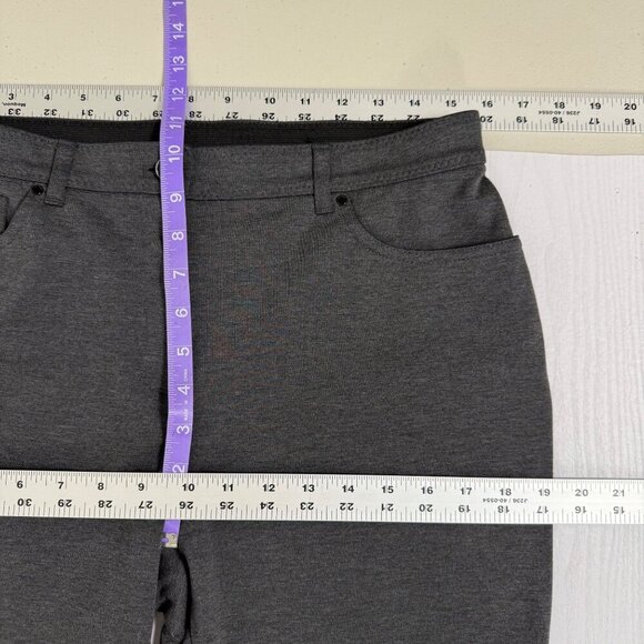 Chicos So Slimming Peyton Pants Womens Sz 0.5 (6) Dark Gray Ponte Knit Tapered - Picture 5 of 11